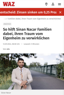 Zinssenkung! So hilft Sinan Nacar Familien dabei, ihren Traum vom Eigenheim zu verwirklichen