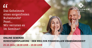 Online-Webinar RUHESTANDSPLANUNG am Dienstag  29.10. 18:30-19:30